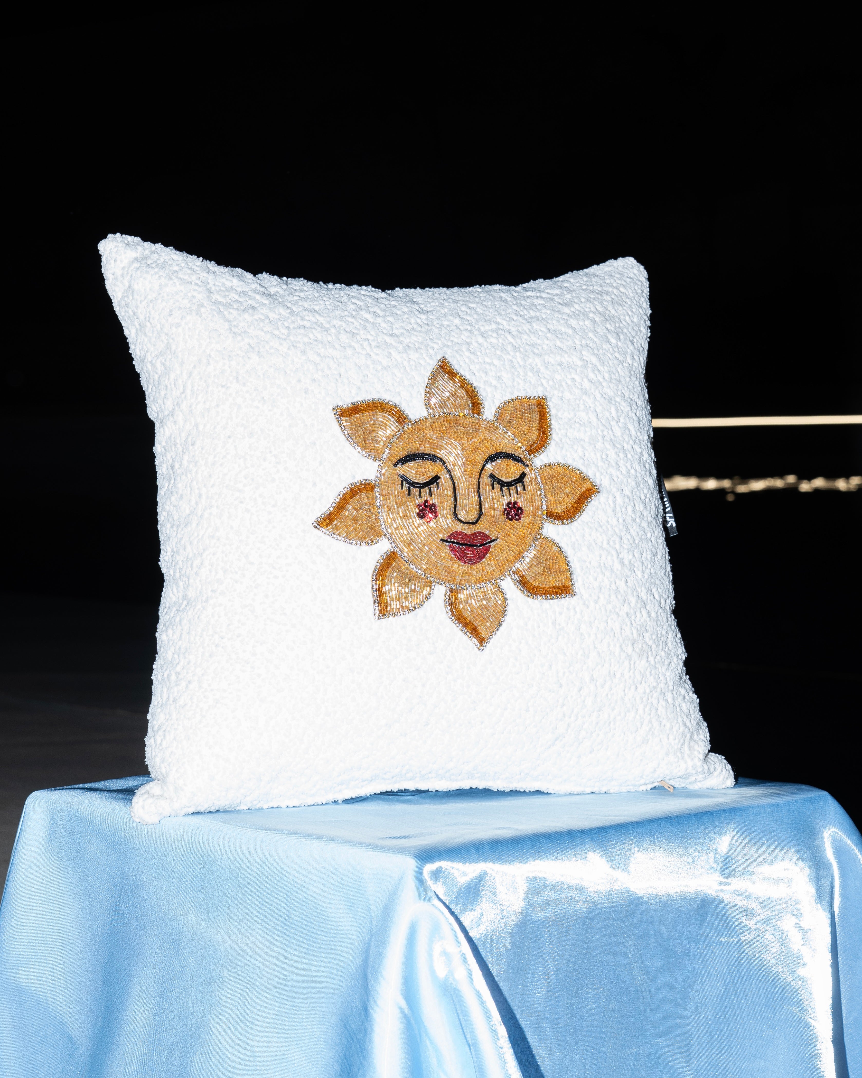 Beaded Sun Cushion
