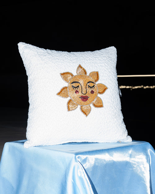 Beaded Sun Cushion