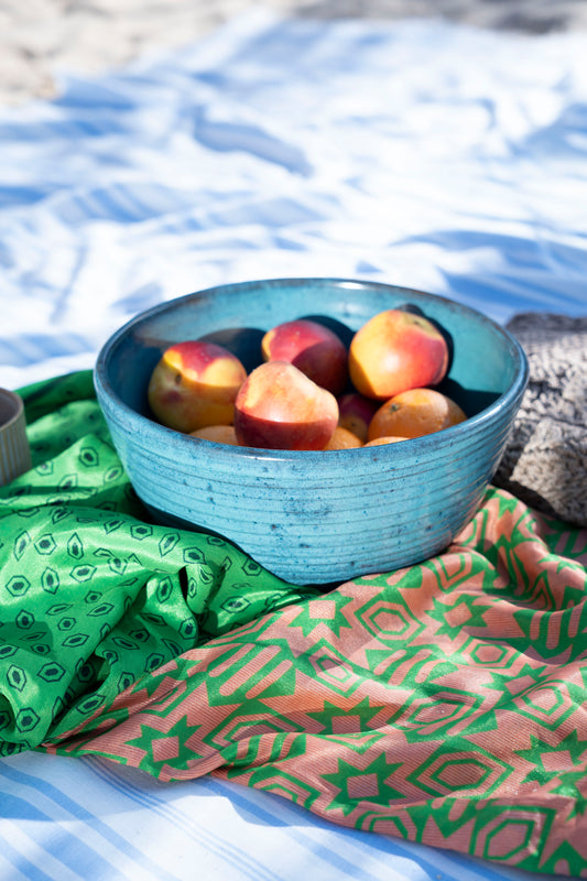 Blue shore bowl