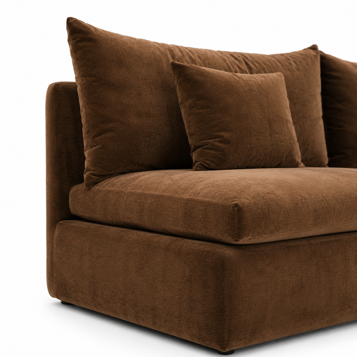 Fluffy Brown Sofa