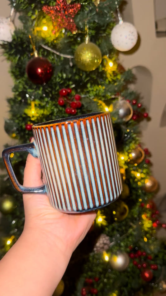 Ocean stripes mug
