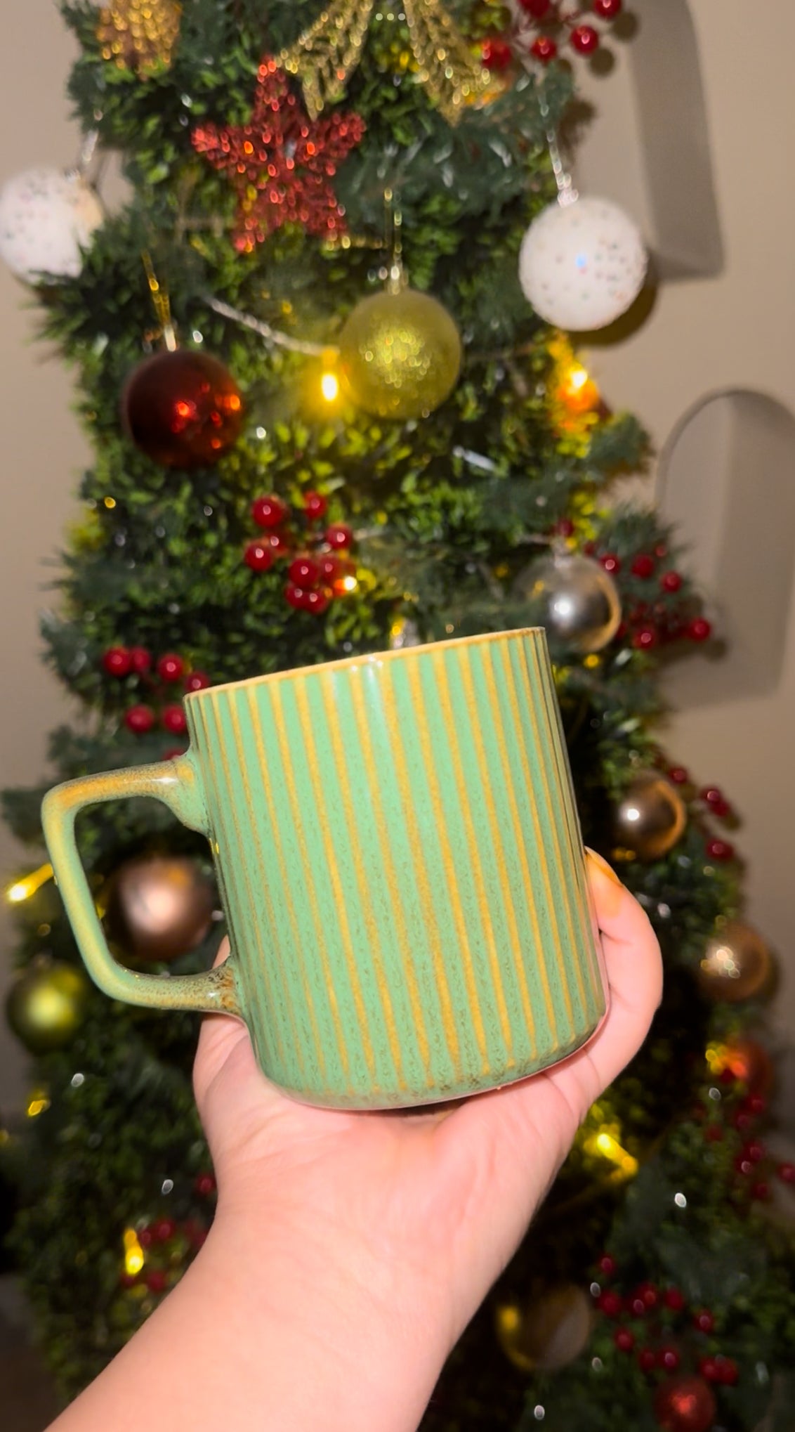 Christmas strip mug