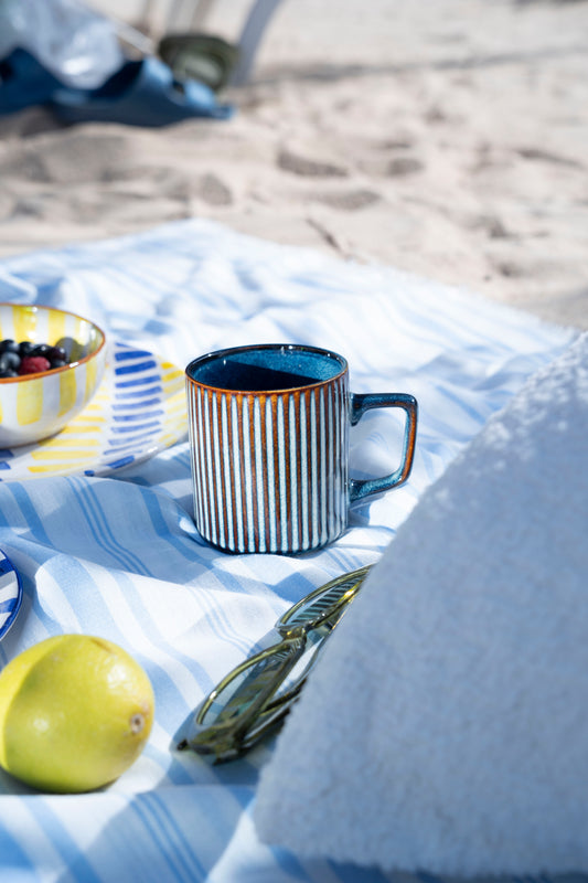 Ocean stripes mug